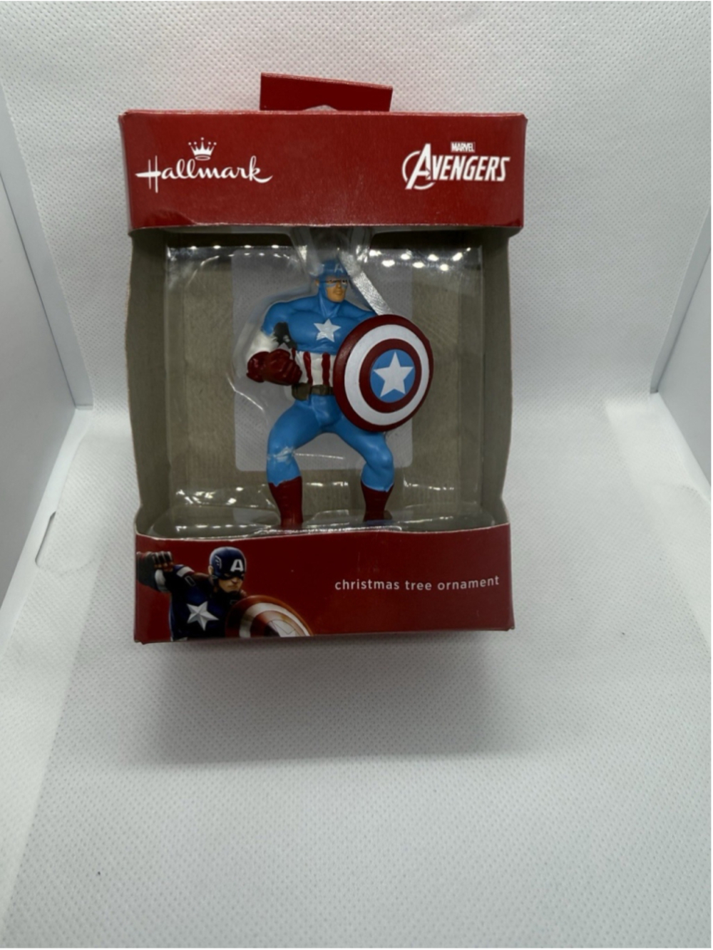 Hallmark Marvel Avengers CAPTAIN AMERICA Christmas Tree Ornament Original Box